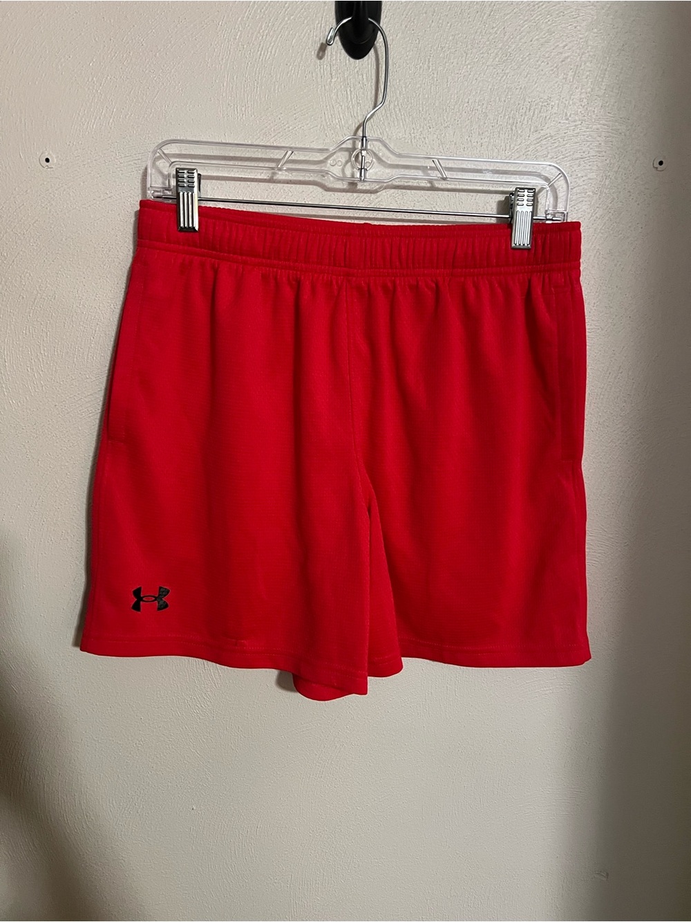 UNDER ARMOUR‎ Classic Mesh Athletic Athleisure Casual Shorts Orange Girl’s Sz XL